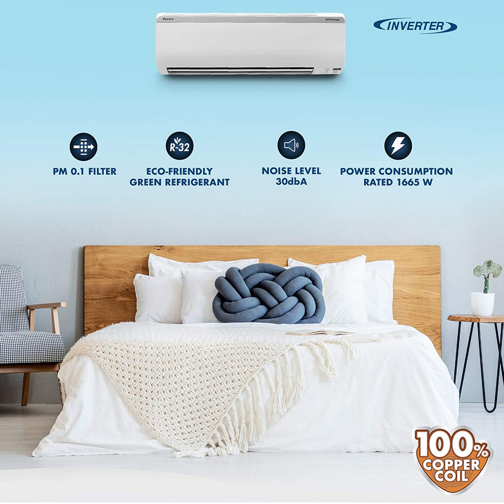 Daikin JTKJ60UV16 1.8 Ton 5 Star Inverter Split AC with Streamer Discharge Air Purification | Neo Swing Compressor | R32 Refrigerant