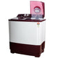 Voltas Beko WTT10/UCABRSSWH4PTD 10 Kg Semi Automatic Top Load Washing Machine, 5 Star (Burgundy) | Fast Dry™, Double Waterfall, Special Pulsator Wash, Cassette Filter