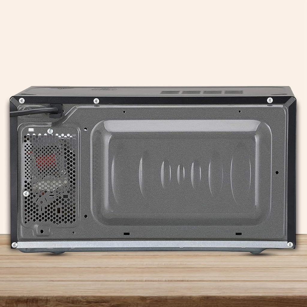 LG MS2043BP 20L Solo Microwave Oven (Black, Polished Finish) with i-Wave Technology, Anti-Bacterial Cavity, 44 Auto Cook Menus & Child Lock – Ideal for Reheating, Defrosting & Healthy Cooking