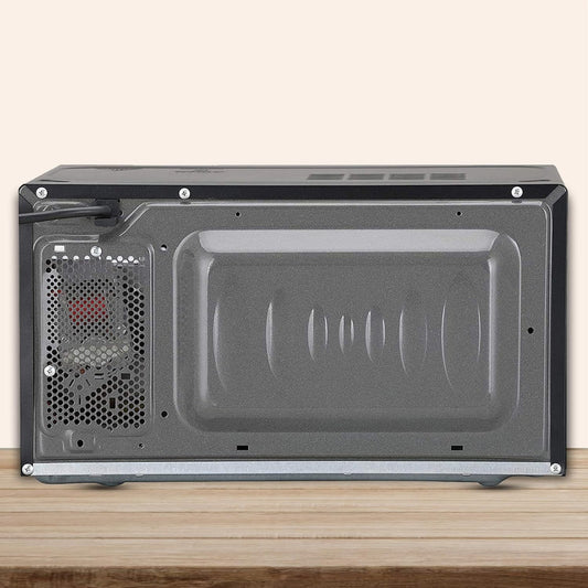 LG MS2043BP 20L Solo Microwave Oven (Black, Polished Finish) with i-Wave Technology, Anti-Bacterial Cavity, 44 Auto Cook Menus & Child Lock – Ideal for Reheating, Defrosting & Healthy Cooking