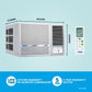 Blue Star WIE324L  2 Ton 3 Star Inverter Window AC (Copper, Hydrophilic Blue Fins, Dust Filters, Self-Diagnosis,  White)