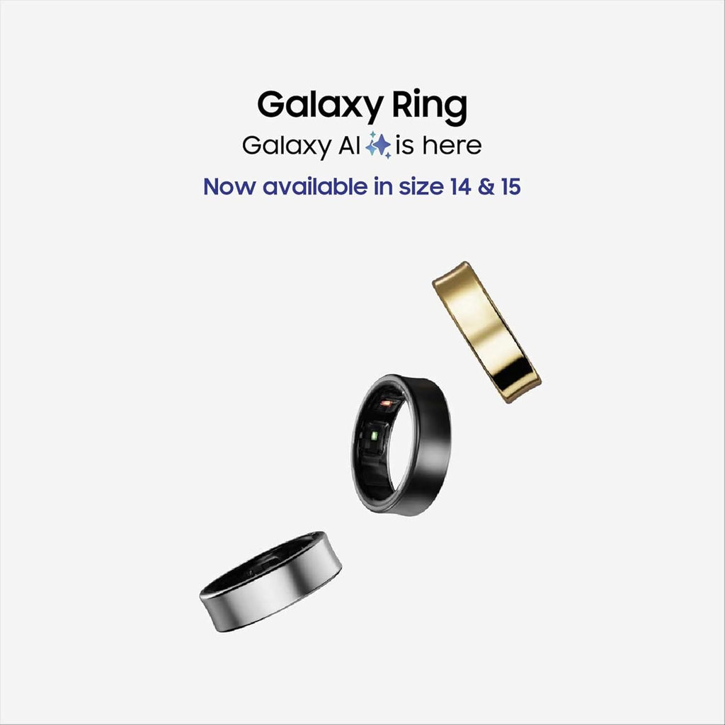 Samsung Galaxy Ring, with Smart AI, Size First W/Sizing Kit, No App Subscription, Fitness Monitor, Sleep Tracker, Up to 7-Day Battery, Size 12, Titanium Gold