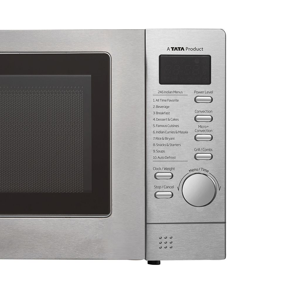 Voltas Beko MC20SD 20 L Convection Microwave Oven (Inox, 1450W, Auto Cook, Active Defrost, Digital Display)