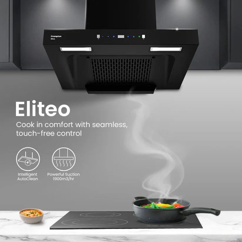Crompton CHD-ELB90FLE-IND 90cm Filterless Wall Mounted Chimney Eliteo Box Series