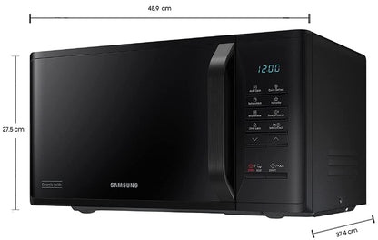 Samsung MS23A3513AK/TL 23L Solo Microwave Oven (Black, Ceramic Enamel, Quick Defrost, AutoCook, ECO Mode, Child Lock)