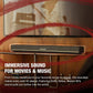 Marshall Heston 60 soundbar with Dolby Atmos & DTS:X, Wired & Wireless Subwoofer Connectivity – Dual HDMI, RCA, Bluetooth, WiFi, Google Cast, Spotify, Airplay2