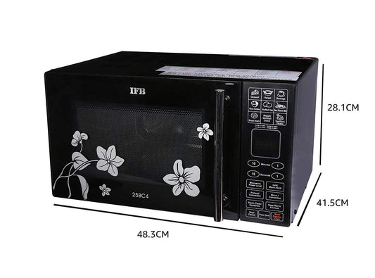 IFB 25BC4 25 L Convection Microwave Oven (Black, 101 Auto Cook Menus, Touch Keypad, Grill & Bake, Steam Clean, 3-Year Magnetron Warranty)