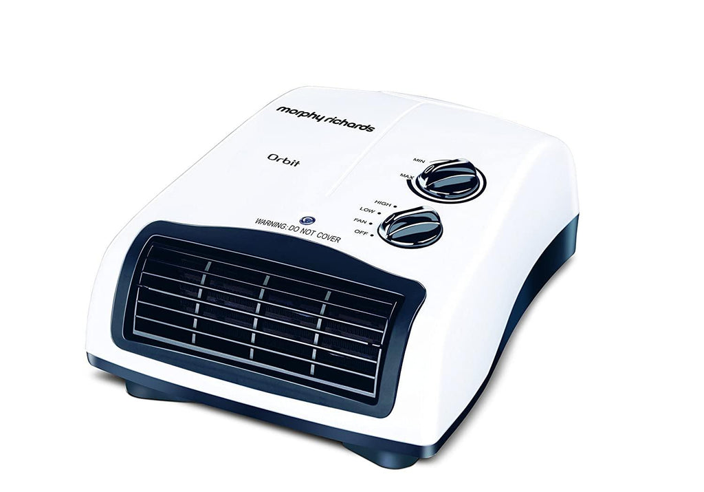 Morphy Richards Orbit 2000W PTC Room Heater | Adjustable Thermostat, Overheat Protection, Silent Operation, Compact & Portable Design | White | 2-Year Warranty