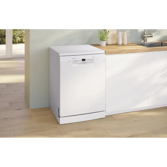 Bosch 14 Place Settings Dishwasher SMS6IKW01I, Free-Standing, 60 cm, White, Home Connect, EcoSilence Drive, Intensive Kadhai Wash, Inverter Motor)