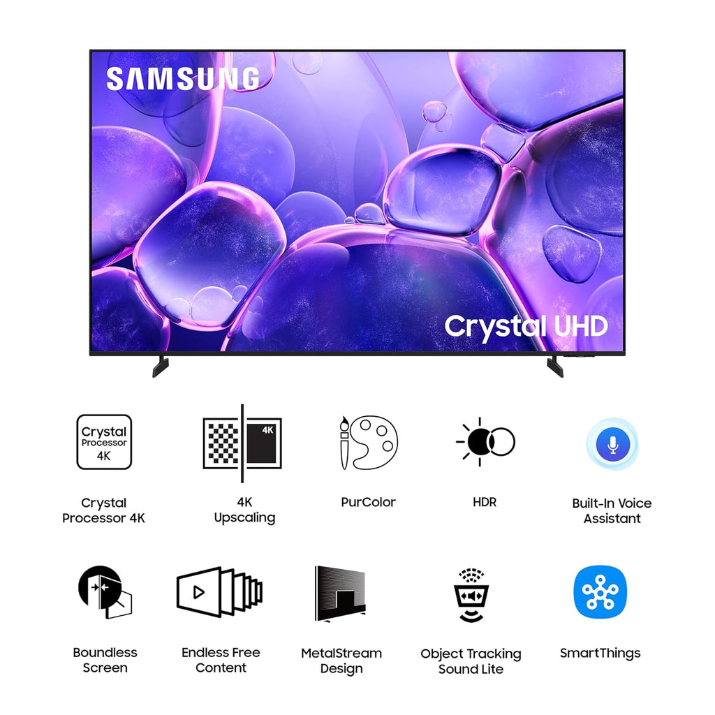 Samsung UA85U8500FUXXL 85 Inch Crystal 4K Ultra HD Smart LED TV | HDR10+, Crystal Processor 4K, Q-Symphony