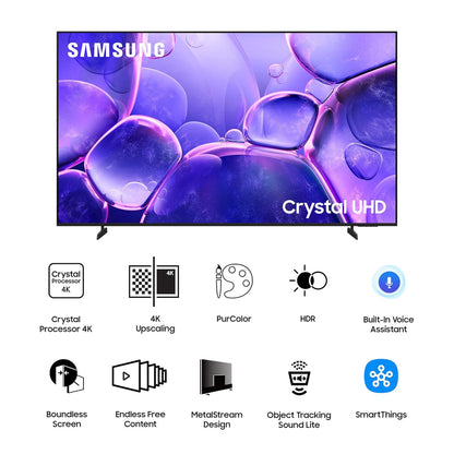 Samsung UA85U8500FUXXL 85 Inch Crystal 4K Ultra HD Smart LED TV | HDR10+, Crystal Processor 4K, Q-Symphony