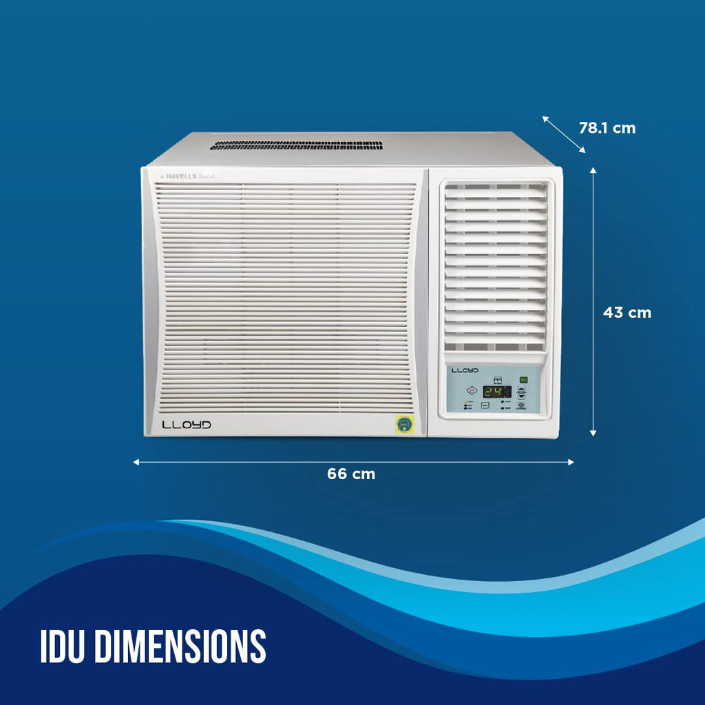 Lloyd GLW18C5XWSEA 1.5 Ton 5 Star Fixed Speed Window AC (Copper, White with Silver Deco Strip)