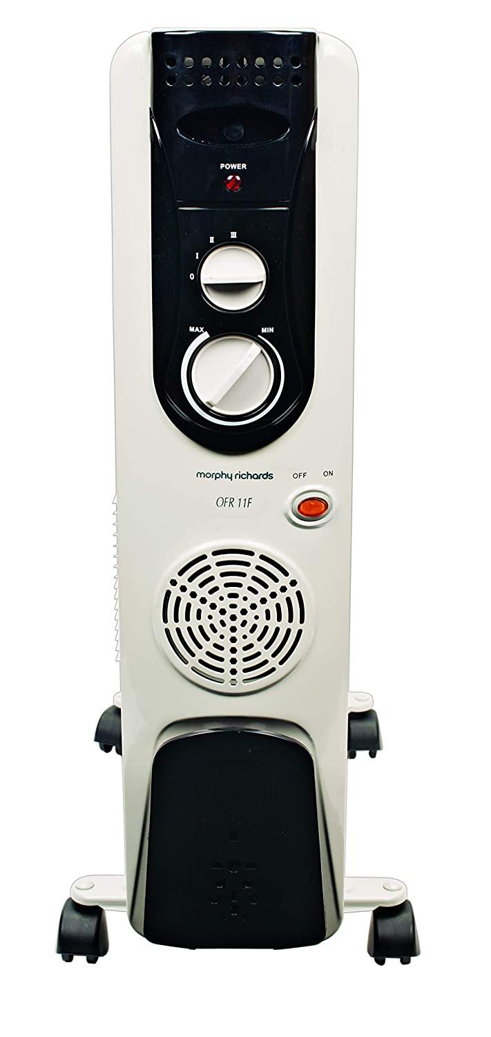 Morphy Richards OFR 11F 2900W Oil Filled Radiator Room Heater with 11 Fins, PTC Fan Heater, Adjustable Thermostat, Castor Wheels & 2-Year Warranty – ISI Certified
