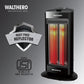 Havells Walthero Carbon Black 1000W Tower Room Heater | Dual Heat Settings | Tip-Over Safety | Oscillation | Rust-Free Reflector | Made in India