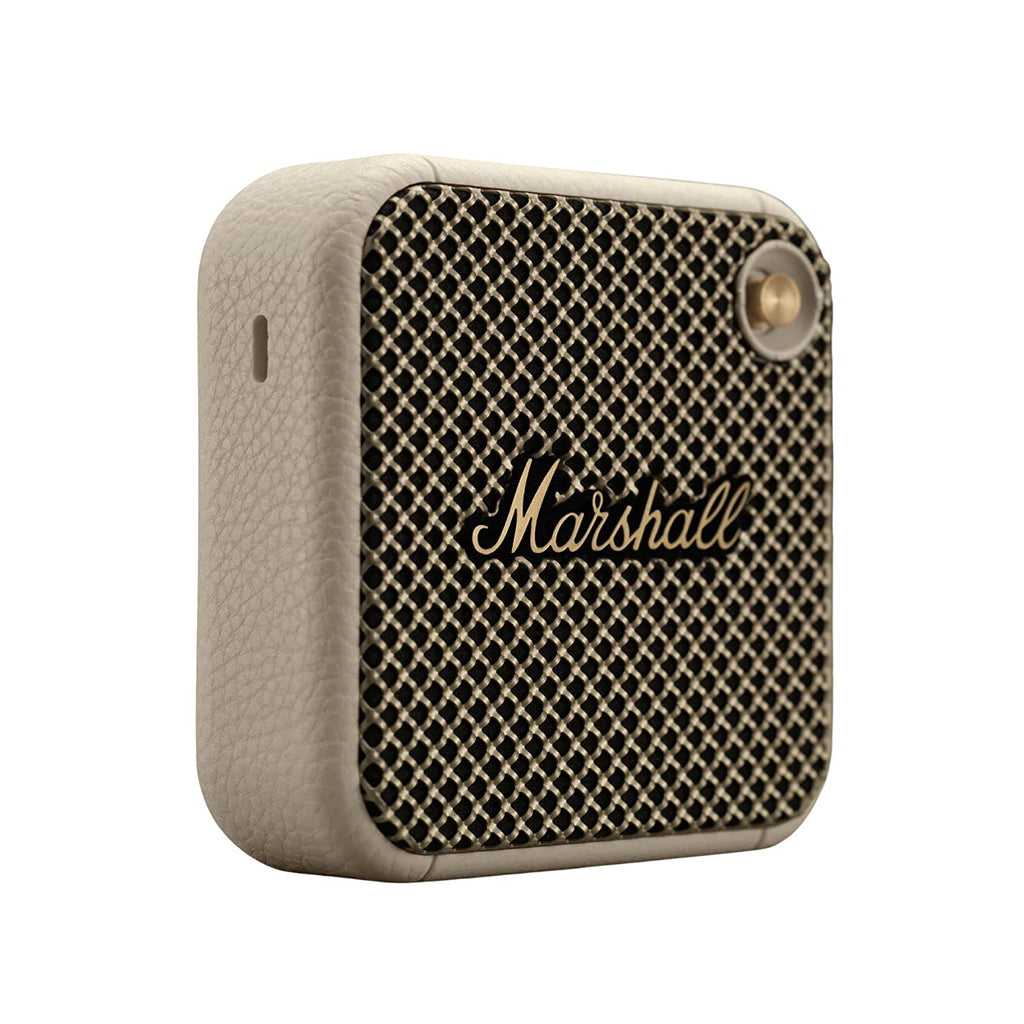 Marshall Willen Portable Bluetooth Speaker – Cream | 15+ Hours Playtime | IP67 Waterproof | Stack Mode | Built-in Mic