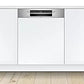 Bosch SMI4IVS00I Serie 4 60 cm Semi-Integrated In-Built Dishwasher (Stainless Steel, Home Connect, Extra Dry, IntensiveZone, Made in Turkey)