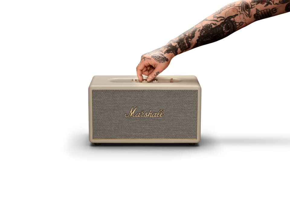 Marshall Stanmore III Bluetooth Wireless Speaker – Cream | Wider Stereo Sound, Bluetooth 5.2, RCA & AUX, Sustainable Design