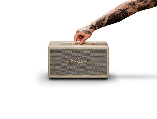 Marshall Stanmore III Bluetooth Wireless Speaker – Cream | Wider Stereo Sound, Bluetooth 5.2, RCA & AUX, Sustainable Design