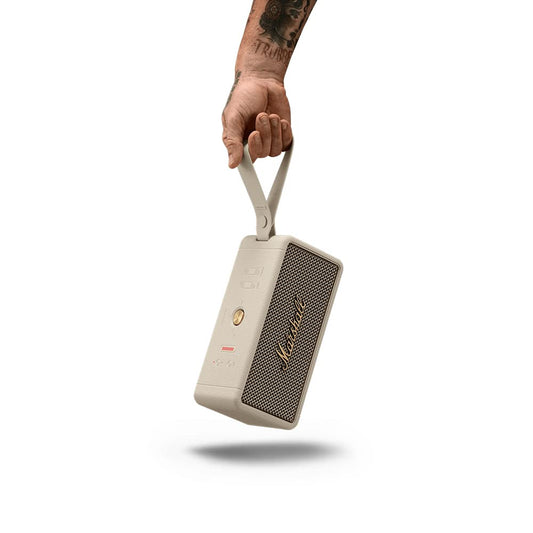 Marshall Middleton 60W Portable Bluetooth Speaker (Cream) with 20+ Hours Playtime, IP67 Waterproof, True Stereophonic Sound & Stack Mode