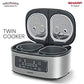 Sharp KN-TC50VI-SL Twin Cooker | 1st Dual Pot Multi Cooker | Smart Temperature Control | 12 Auto Cooking Modes | Silver