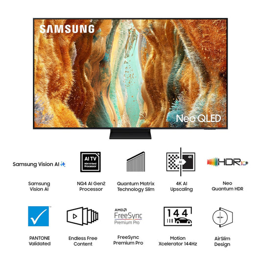 Samsung QA55QN70FAULXL 55 Inch 4K Neo-QLED Smart TV | Mini-LED, Vision AI, 144Hz, HDR10+, Dolby Sound