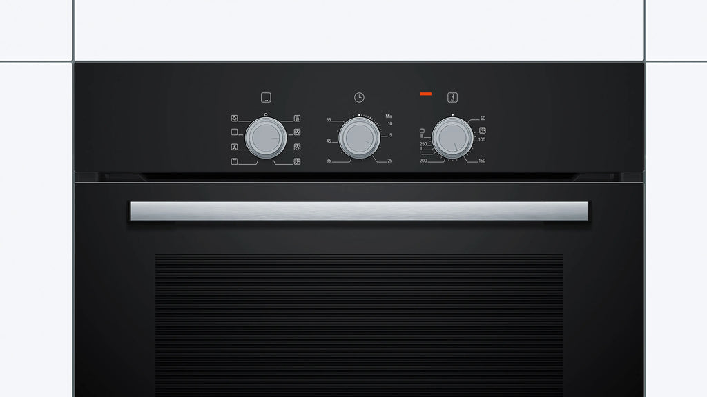 Bosch HBF031BA0I Serie 2 66L Built-In Oven (Black, EcoClean, Fast Preheat, 5 Cooking Modes)