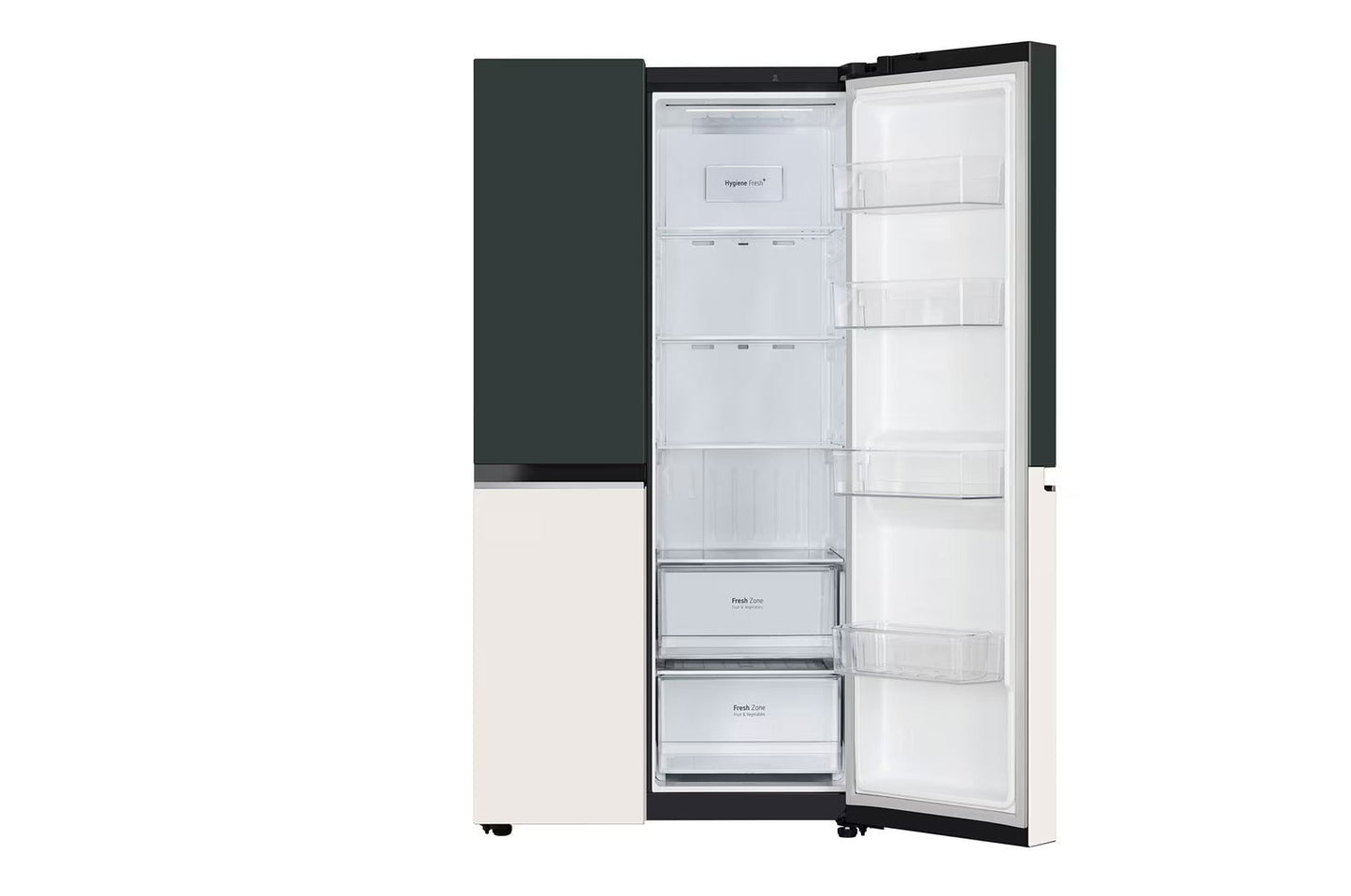 LG GL-B257EET3 650L Side-By-Side Refrigerator with Door Cooling+™, WiFi Convertible, Smart Diagnosis