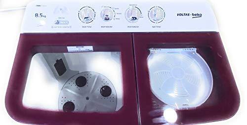 Voltas Beko WTT85DBRG 8.5 Kg Semi Automatic Top Load Washing Machine | Double Waterfall | Fast Dry | 1350 RPM | Suraj Electronics Delhi NCR