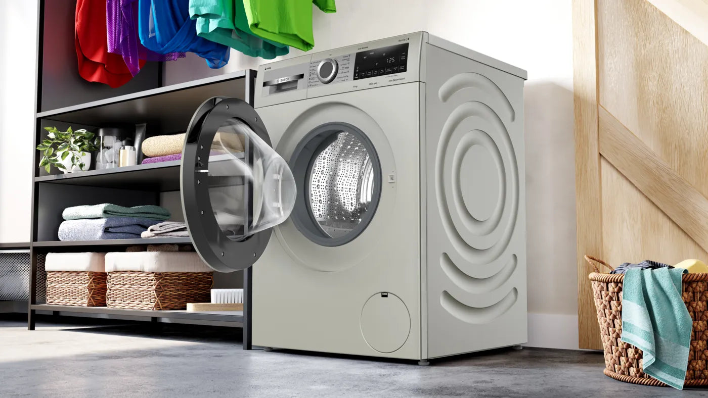 Bosch WGA264AXIN Series 8 11 kg Front Load Washing Machine | i-DOS Smart Dosing | AntiStain | SpeedPerfect | Silver Inox | Suraj Electronics Delhi NCR