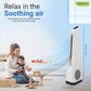 Symphony Surround Bladeless Tower Fan for Room & Office | High-Speed with Swivel Action & Simple Knob Control | Low Power Consumption | 1 Year Warranty | White