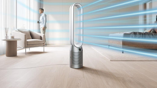 Dyson Air Purifier Cool PC1  ( TP-11 ) | Removes 99.95% of allergens & pollutants as small as PM 0.1 Auto, Sleep and Night modes | Control via remote, App, compatible voice assistants White/Silver | 2 Year Warranty White / Silver