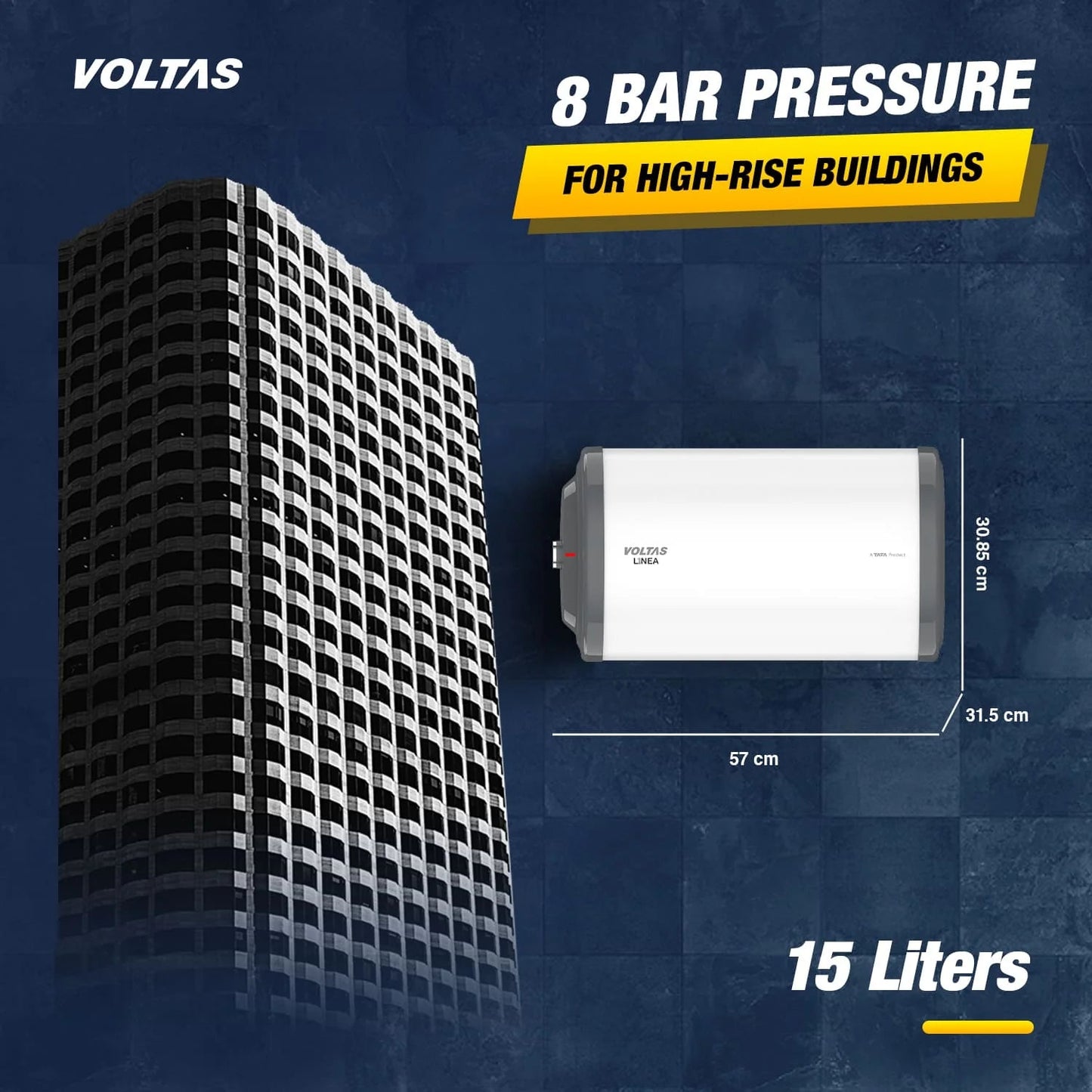 Voltas Linea 15L 3-Star Water Heater 155HPBGY (2000W) Best Price in Delhi NCR