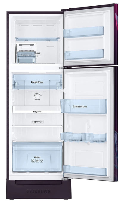 Samsung RT28C31429R/HL 236L 2 Star Inverter Frost-Free Double Door Refrigerator (Paradise Bloom Purple) Base Stand Drawer