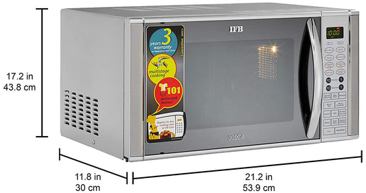 IFB 30SC4 30 L Convection Microwave Oven | 101 Auto Cook Menus | Multi-Stage Cooking | Metallic Silver | Suraj Electronics Delhi NCR
