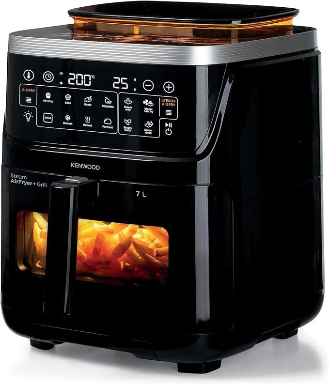 Kenwood HFS92.000BK 3-in-1 Air Fryer &amp; Steamer 7L | Touch Display | Window View | 1700W Rapid Air + Steam Technology | Suraj Electronics Delhi NCR