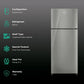 Godrej RT EON ALPHA 270C RI ST GL 238L 3-Star Frost Free Double Door Refrigerator | Advanced Inverter Technology | Nano Shield | Steel Glow | 10-Year Compressor Warranty