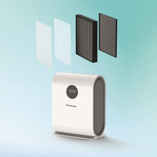 Honeywell Filter HC000108 Air Touch V5 4-in-1 Compound with Pre Filter, Nano-Silver Anti-Bacterial,H13 HEPA and Activated Carbon, Removes 99.99% Allergens,Pollutants,PM2.5,VOCs,Smoke,Odour