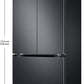 Samsung RF57A5032B1 550L Frost Free French Door Refrigerator (Black Matt) – Convertible Bottom Freezer, Digital Inverter Compressor, Twin Cooling Plus