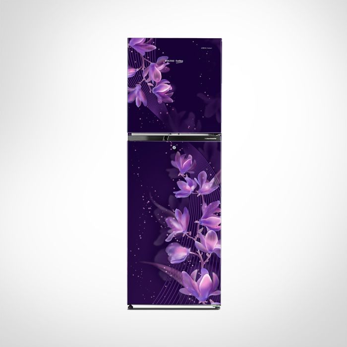 Voltas Beko RFF270D/W0NPR0I 230 L 2 Star Frost Free Double Door Refrigerator | NeoFrost Dual Cooling | ProSmart Inverter Compressor | Nightangle Purple | 2025 Model
