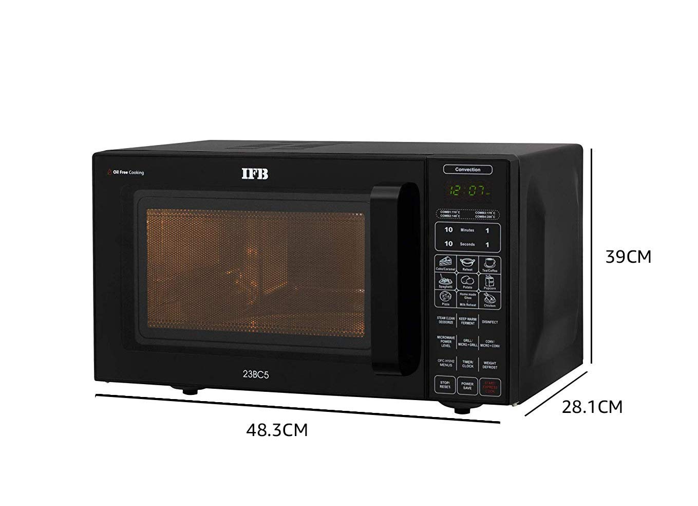 IFB 23BC5 23 L Convection Microwave Oven | Touch Keypad | Steam Clean | Keep Warm | Grill &amp; Bake | Suraj Electronics Delhi NCR