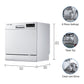 Voltas Beko DT8S 8 Place Settings Table Top Dishwasher (Silver) | Inbuilt Heater | 6 Wash Programs | Suraj Electronics Delhi NCR