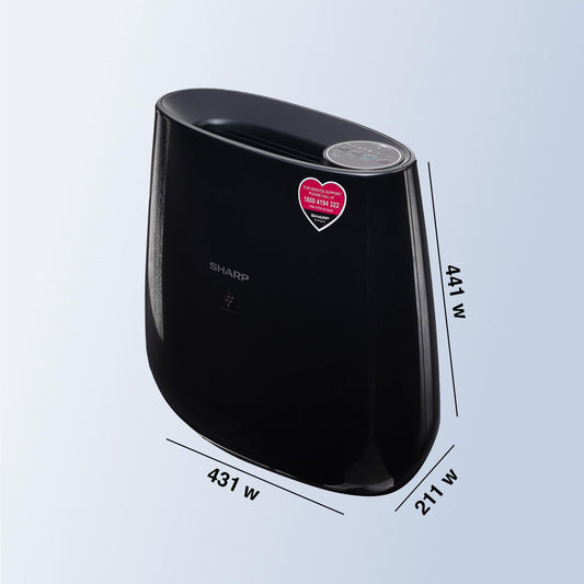 Sharp Air Purifier FP-J30M-BK for Home & Office with Plasmacluster (Removes Bacteria, Virus, Mold, VOCs I JAPAN TECHNOLOGY I Traps 99.97% Pollutants I HEPA, Carbon & Pre Filter ( 250 sq.ft. (Black)