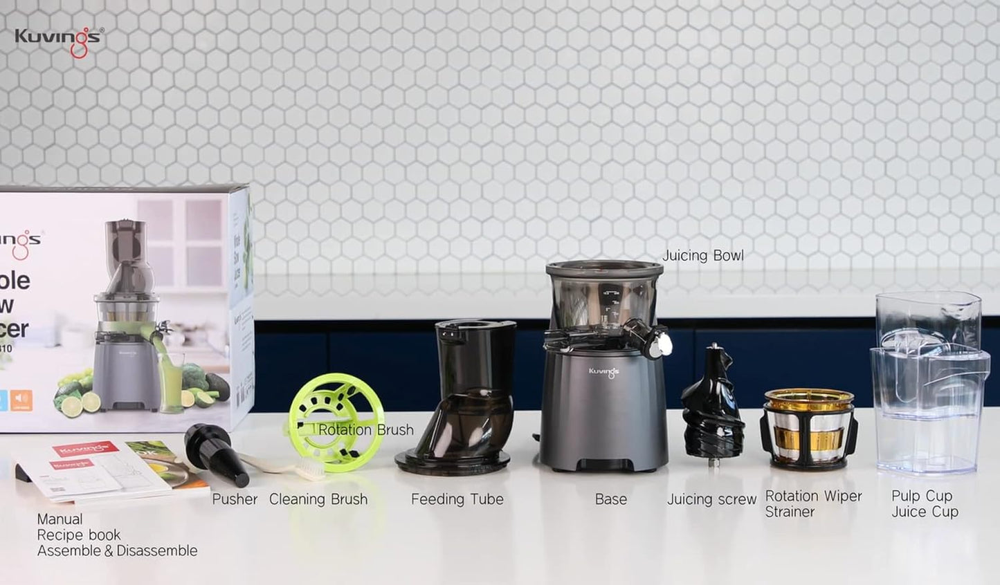 Kuvings EVO 810 (NS-2155 B M) Professional Cold Press Juicer | 12-Year Warranty | Silicone-Free Technology | Smoothie &amp; Sorbet Maker | Suraj Electronics Delhi NCR