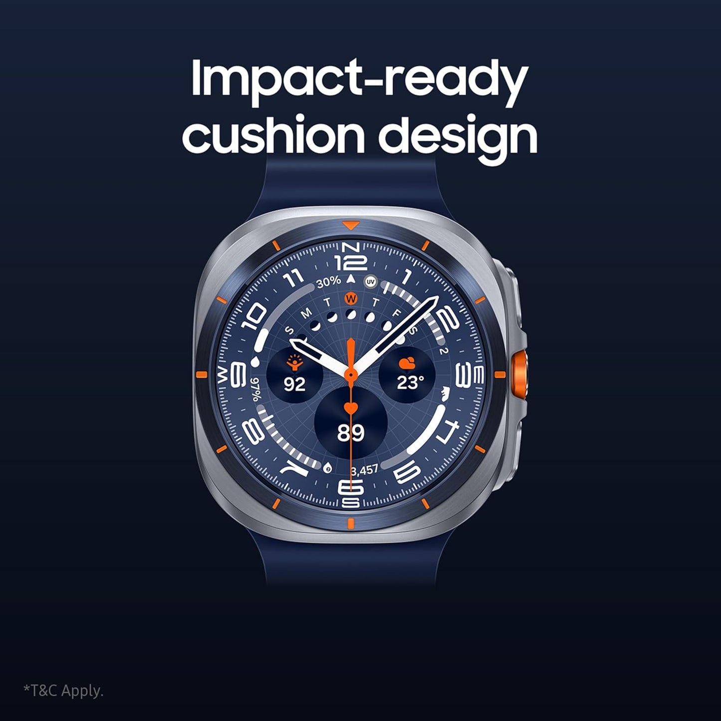 Samsung Galaxy Watch Ultra (47mm, LTE, Titanium Blue) with Upto 100h Battery | 3nm Processor | Dual GPS | Quick Button/Siren | Sapphire Glass | 10ATM & IP68 | BP & ECG Monitor | Energy Score & Ages