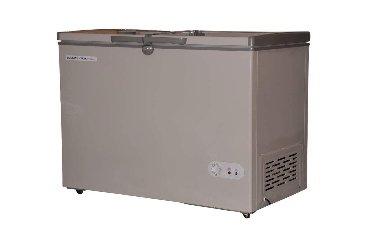 Voltas  CF HT 320 DD A CONVERTIBLE PCM GREY (Double Door Deep Freezer, 320 Liters, Grey)
