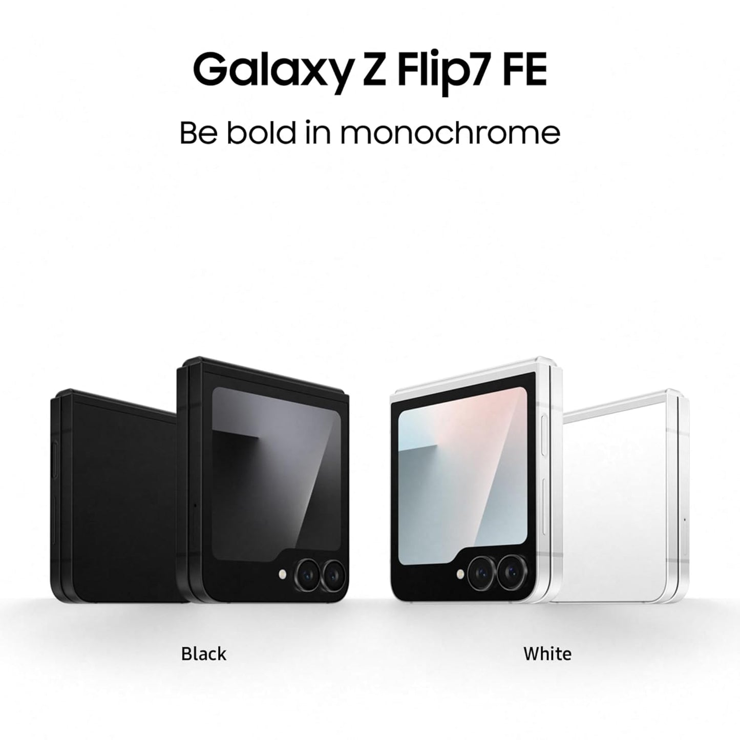 Samsung Galaxy Z Flip7 FE 5G Smartphone with Galaxy AI (Black, 8GB RAM, 256GB Storage), Ultra Sleek Compact Design, 50MP High-Resolution FlexCam, Long-Lasting 4000 mAh Battery, All-New One UI 8