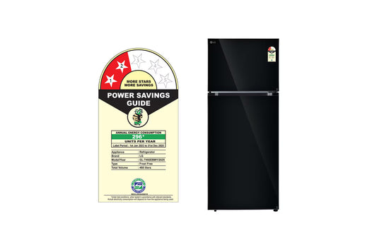 LG GL-T492EBMY 466L Wi-Fi Convertible Refrigerator | Smart Inverter | Black Mirror Finish – Suraj Electronics