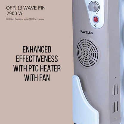 Havells OFR 13 Wave Fins with Fan Beige 2900 W