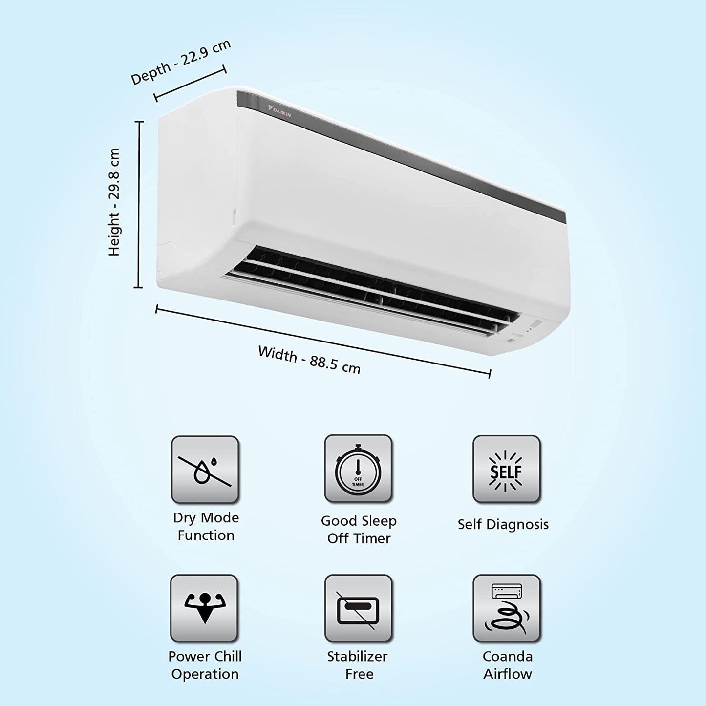 Daikin FTE60UV16U 1.8 Ton 1 Star Split AC | Copper Condenser | Power Chill | PM 2.5 Filter | Suraj Electronics Delhi NCR