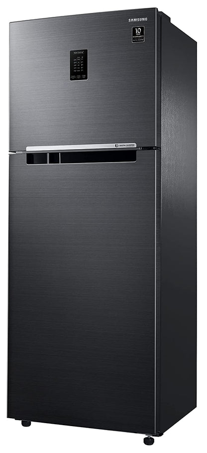 Samsung RT42C5C52BS/HL 376L 2 Star Inverter Frost-Free Convertible 5 In 1 Curd Maestro Double Door Refrigerator (Black Inox)